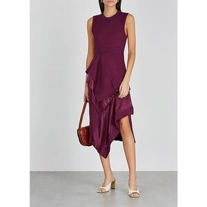 Sies Marjan Tanya Ribbed Asymmetrical Dress - Size 2